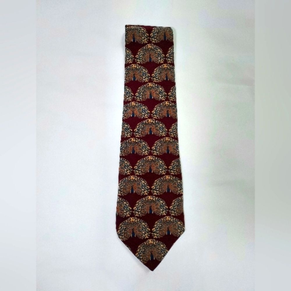 Vintage Unicef Silk Peacock Tie